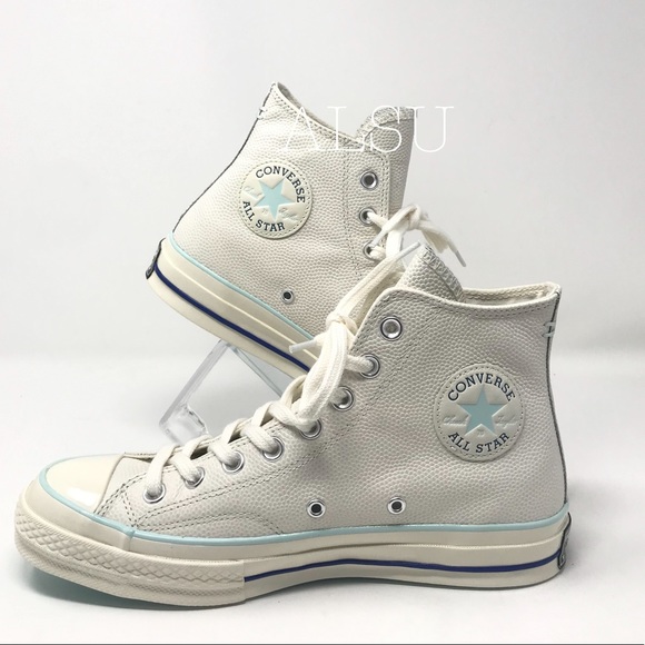 Converse Shoes - Converse Chuck 70 HI Leather Egret Teal W AUTHENT